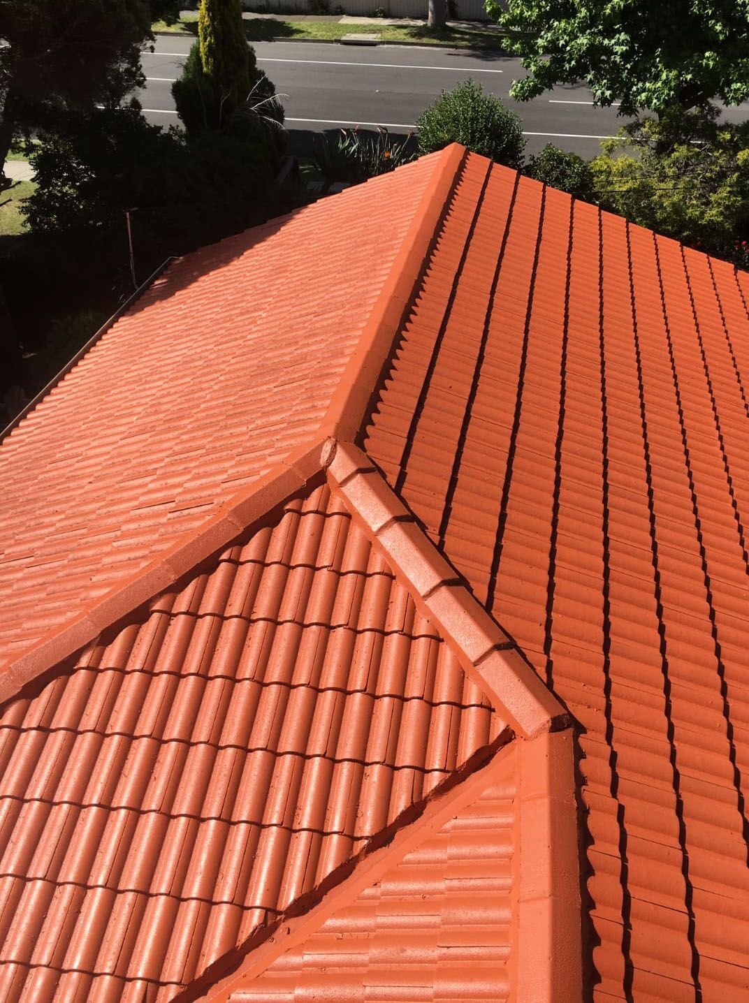 A finished terracotta tile roof restoration
